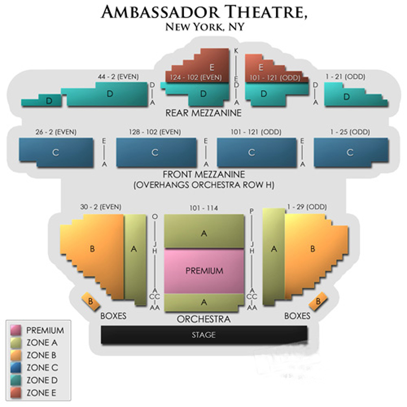 Ambassador Theatre Nyc Seating Chart