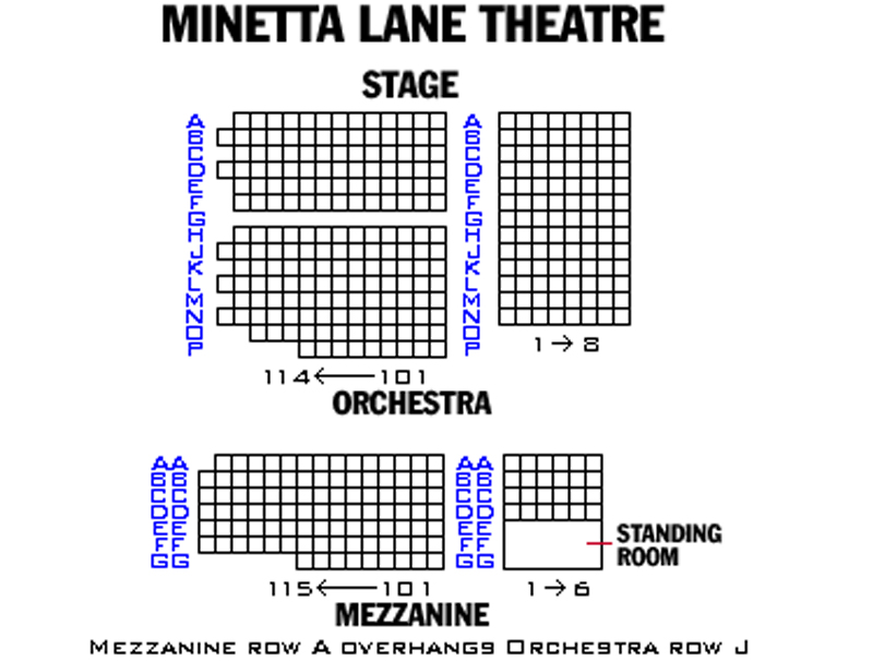 Minetta Lane Theater Seating Chart