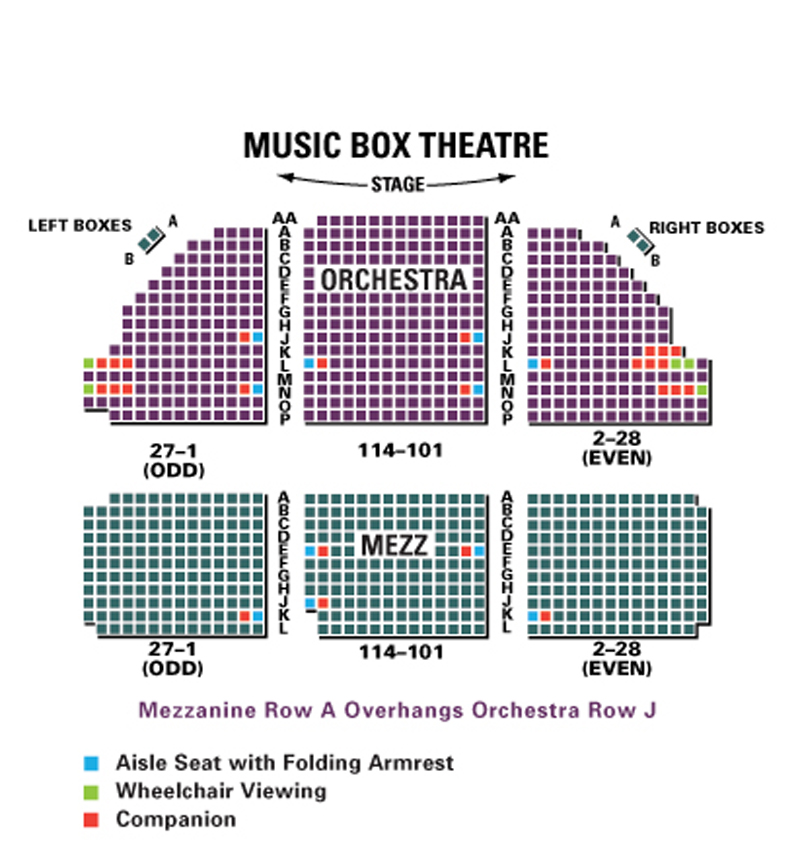 Music Box Theatre New York Seating Chart