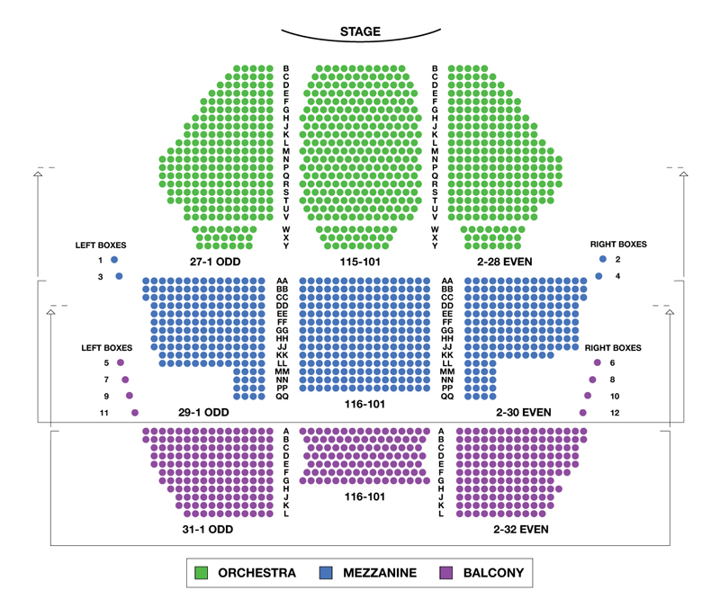 New Amsterdam Theatre New York Seating Chart
