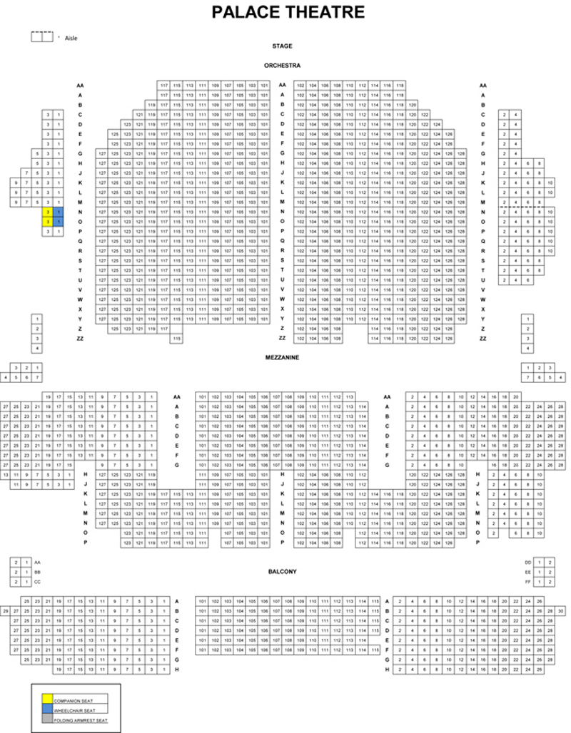 The Palace Theater Seating Chart