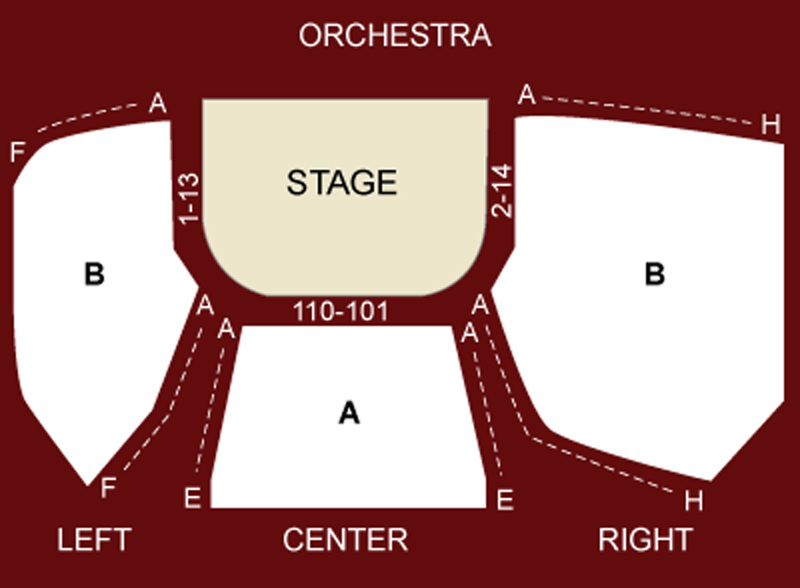 Snapple Theater Center Seating Chart