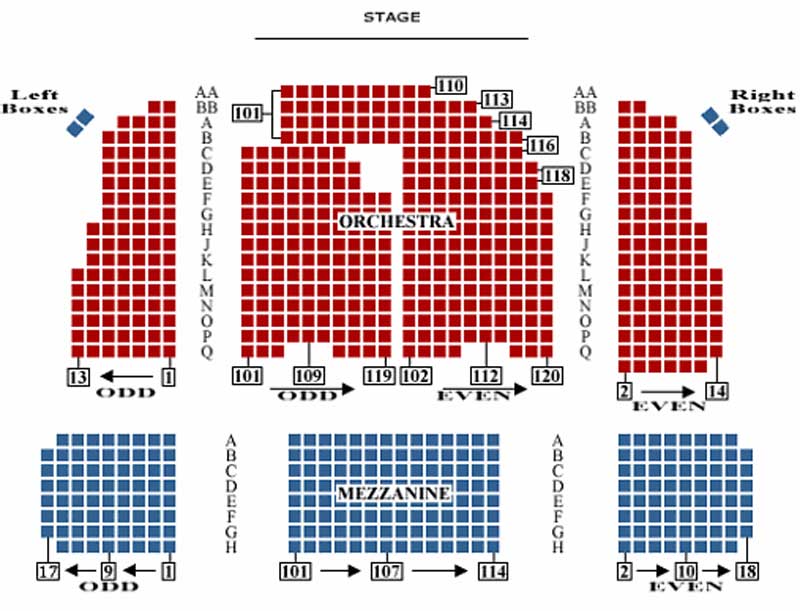 New York City Theatre Seating Chart