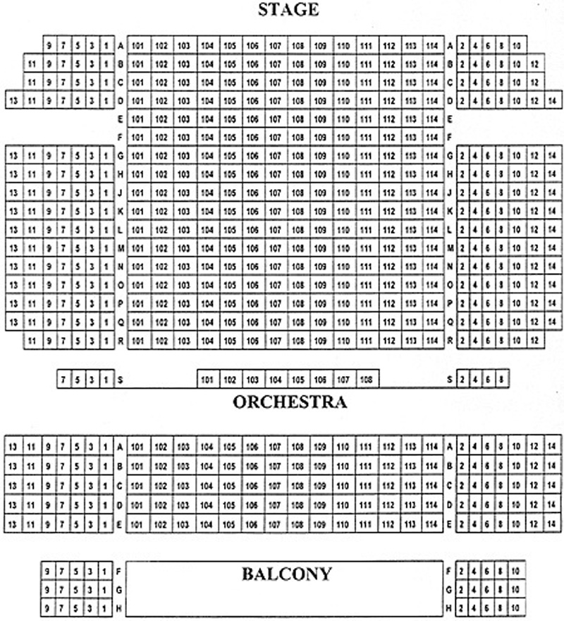 Ridgefield Playhouse Seating Chart