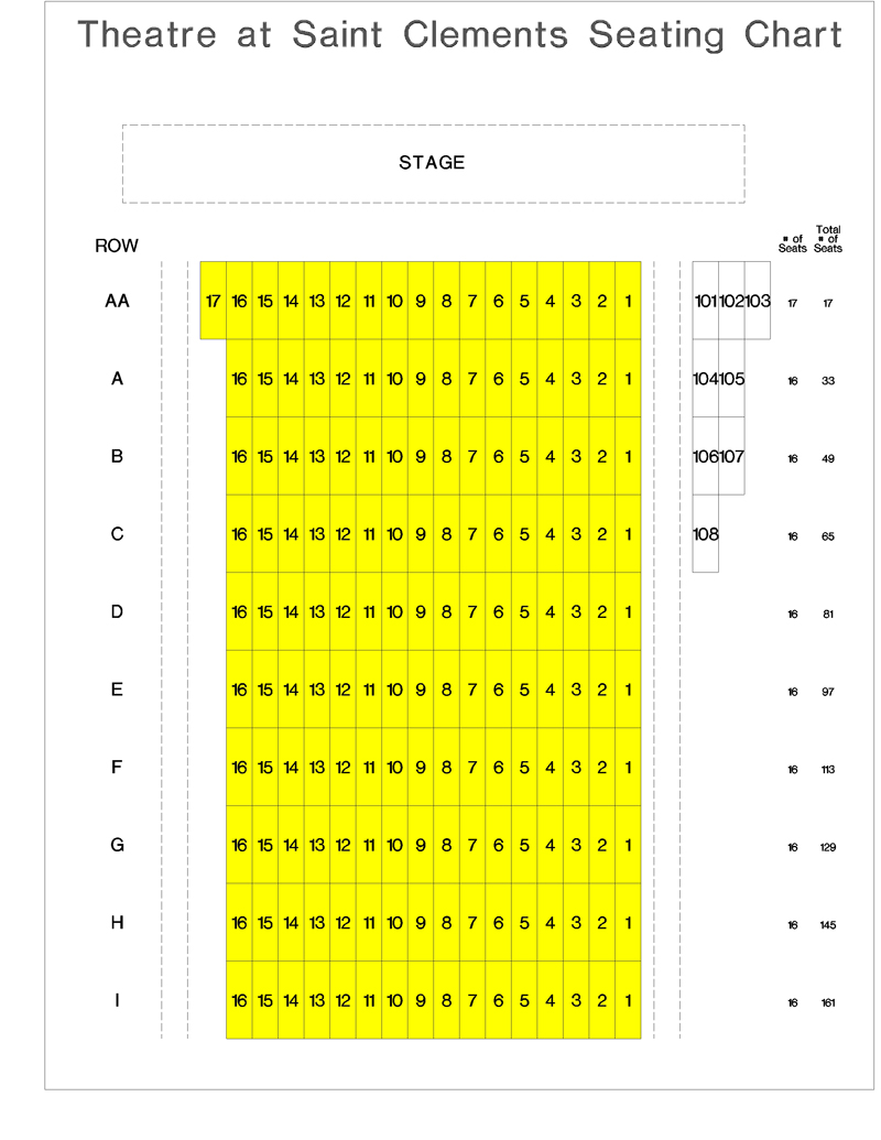 Rudy Theatre Seating Chart