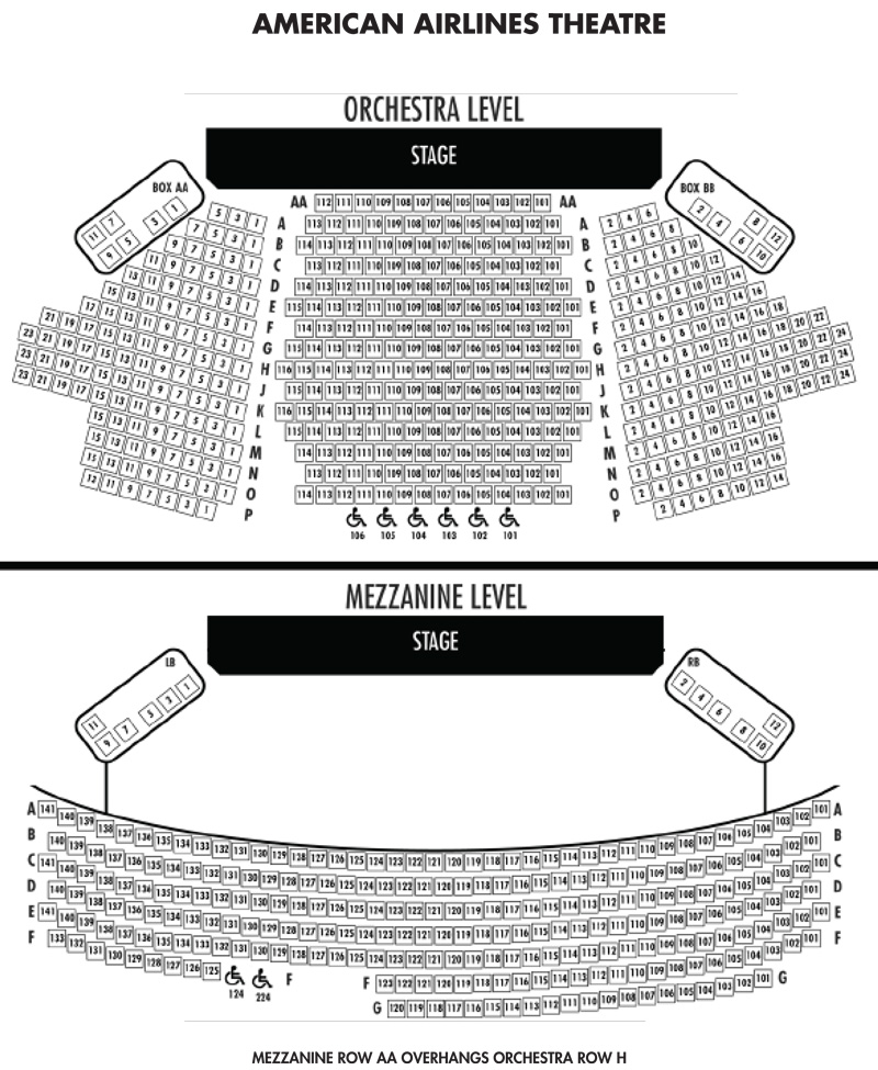 American Airlines Theatre Seating Chart