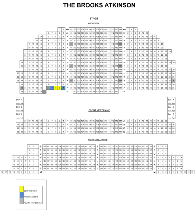 Brooks Atkinson Theatre Seating Chart