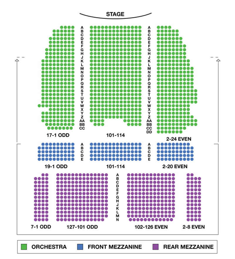 Lunt-Fontanne Theatre Seating Chart